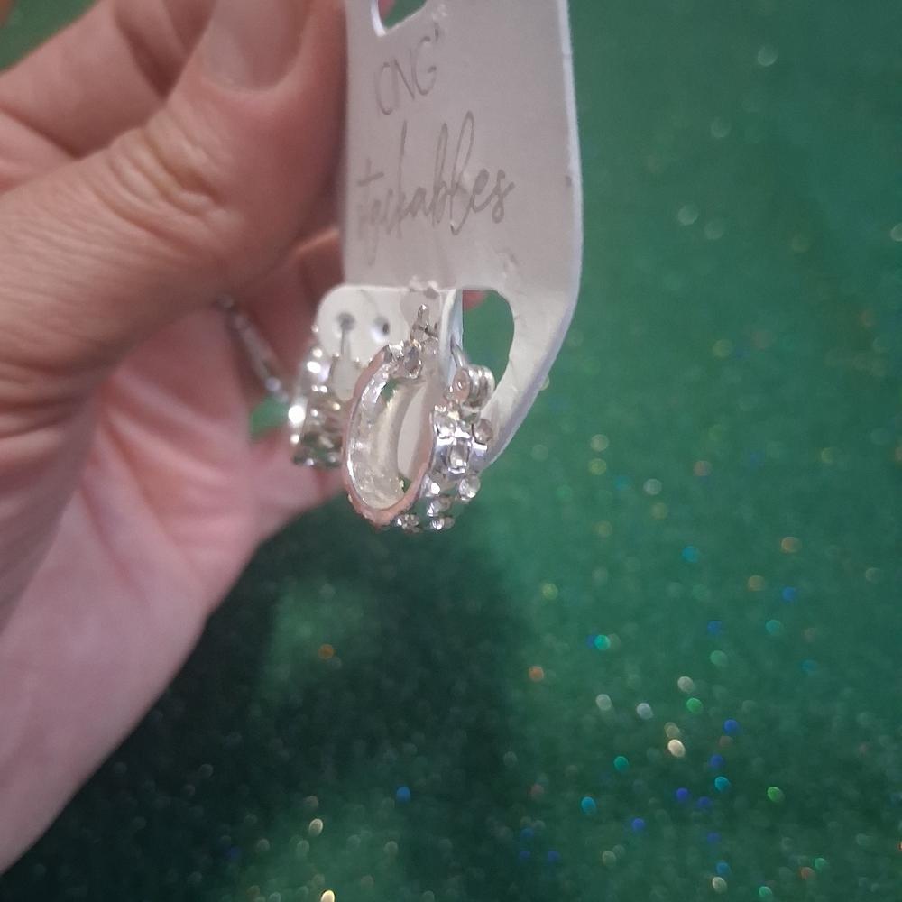Icing Stackable Silver Earrings - Picture 3 of 5